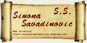 Simona Savadinović vizit kartica